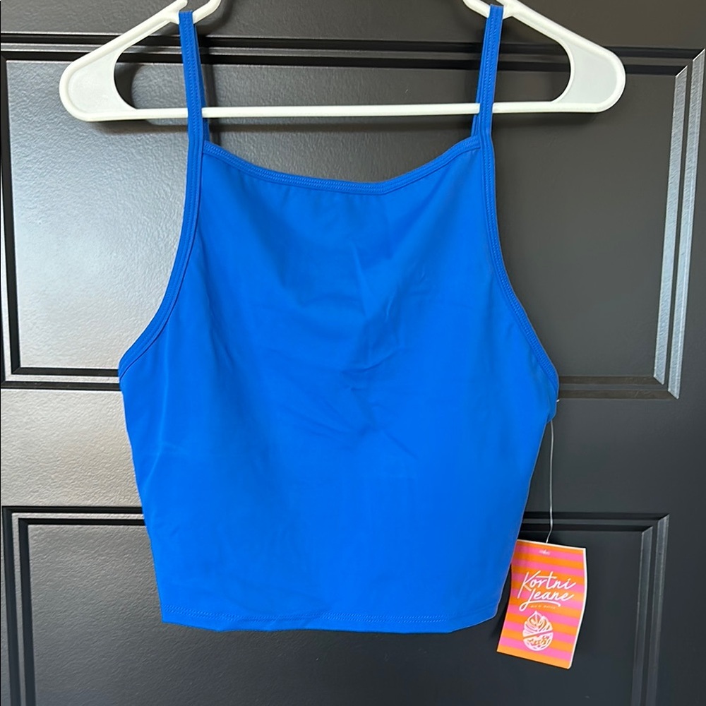 NWT Kortni Jeane Blue Bikini Swim Top